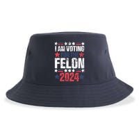 Im Voting For The Felon Grunge Front And Back Design Sustainable Bucket Hat