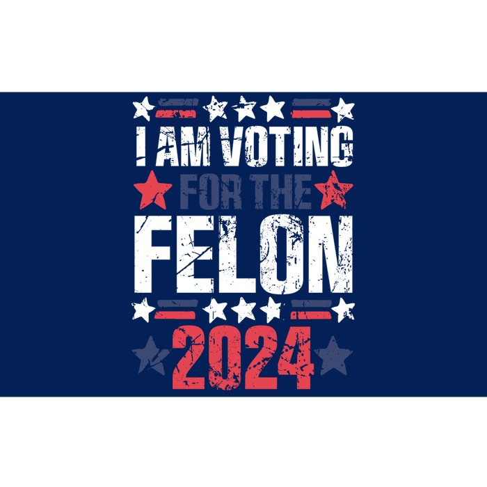 Im Voting For The Felon Grunge Front And Back Design Bumper Sticker