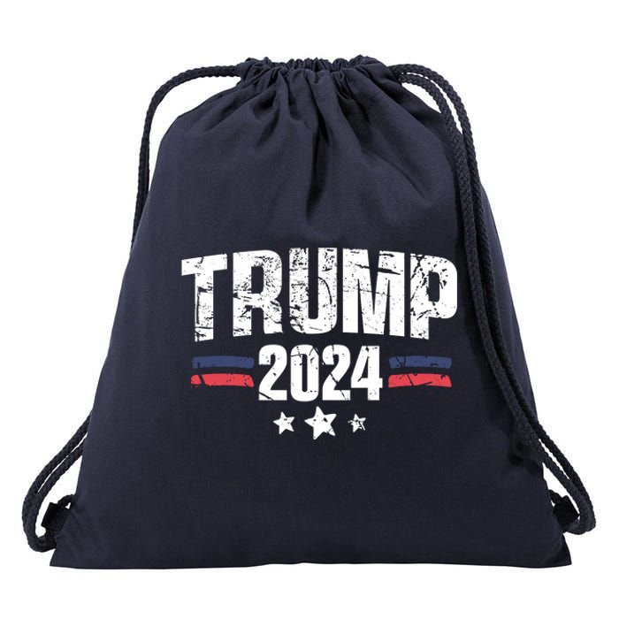 Im Voting For The Felon Grunge Front And Back Design Drawstring Bag