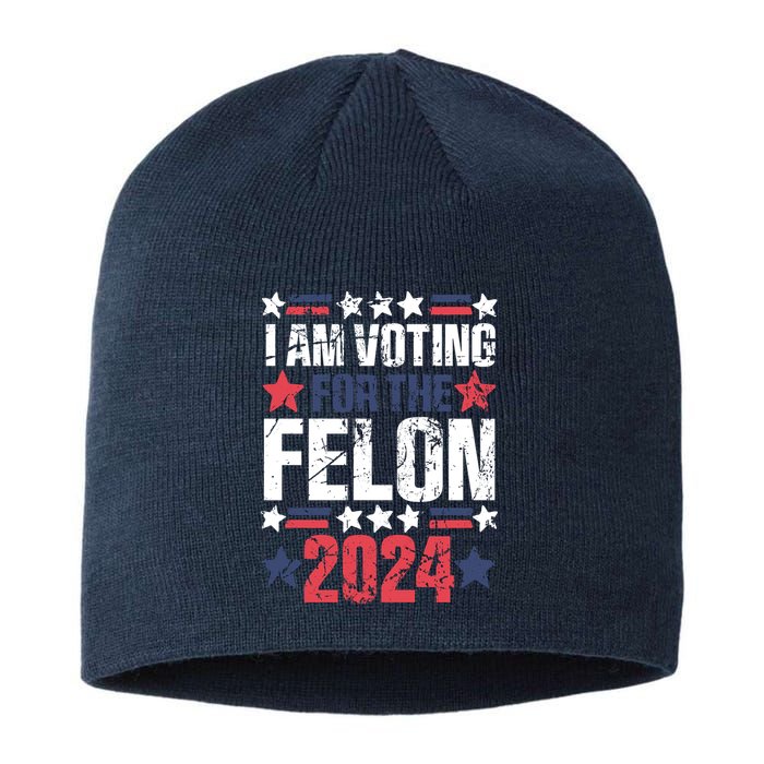 Im Voting For The Felon Grunge Front And Back Design Sustainable Beanie