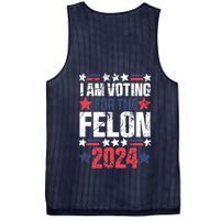 Im Voting For The Felon Grunge Front And Back Design Mesh Reversible Basketball Jersey Tank