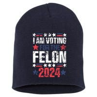 Im Voting For The Felon Grunge Front And Back Design Short Acrylic Beanie