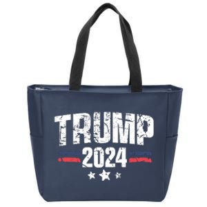 Im Voting For The Felon Grunge Front And Back Design Zip Tote Bag