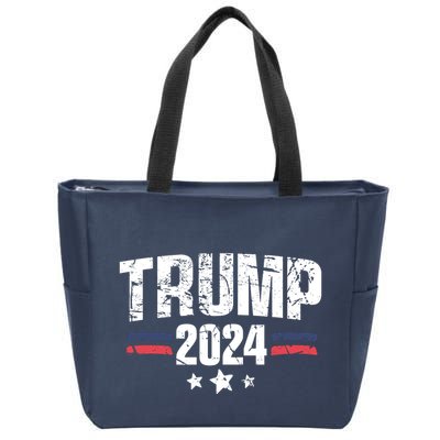 Im Voting For The Felon Grunge Front And Back Design Zip Tote Bag