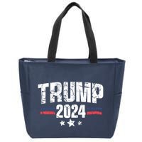 Im Voting For The Felon Grunge Front And Back Design Zip Tote Bag