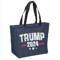 Im Voting For The Felon Grunge Front And Back Design Zip Tote Bag