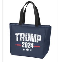 Im Voting For The Felon Grunge Front And Back Design Zip Tote Bag