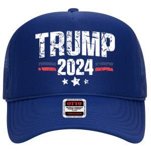 Im Voting For The Felon Grunge Front And Back Design High Crown Mesh Back Trucker Hat