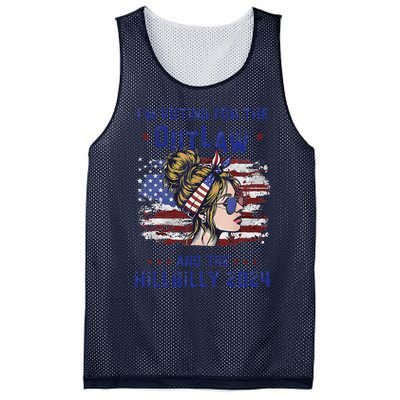 IM Voting For The Outlaw And The Hillbilly 2024 Us Flag Mesh Reversible Basketball Jersey Tank