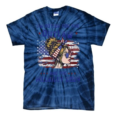 IM Voting For The Outlaw And The Hillbilly 2024 Us Flag Tie-Dye T-Shirt