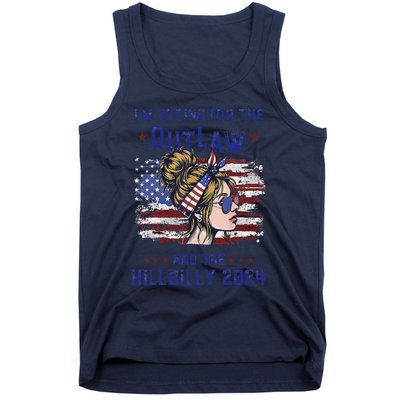 IM Voting For The Outlaw And The Hillbilly 2024 Us Flag Tank Top