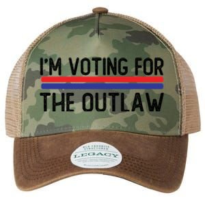 IM Voting For The Outlaw Cute Gift Fourth Of July Trump 2027 Gift Legacy Tie Dye Trucker Hat