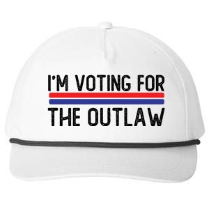 IM Voting For The Outlaw Cute Gift Fourth Of July Trump 2027 Gift Snapback Five-Panel Rope Hat