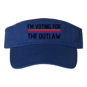 IM Voting For The Outlaw Cute Gift Fourth Of July Trump 2027 Gift Valucap Bio-Washed Visor