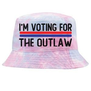 IM Voting For The Outlaw Cute Gift Fourth Of July Trump 2027 Gift Tie-Dyed Bucket Hat