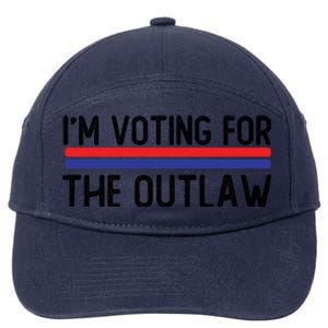 IM Voting For The Outlaw Cute Gift Fourth Of July Trump 2027 Gift 7-Panel Snapback Hat