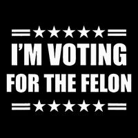 IM Voting For A Felon Drawstring Bag