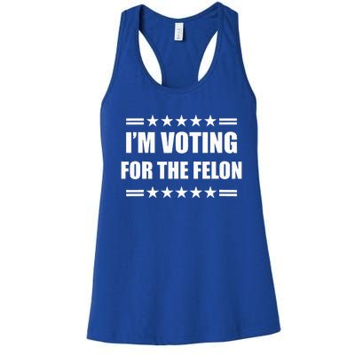 IM Voting For A Felon Women's Racerback Tank