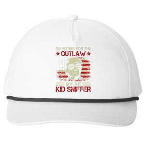 Im Voting For The Outlaw Not The Sniffer Trump 2024 Snapback Five-Panel Rope Hat