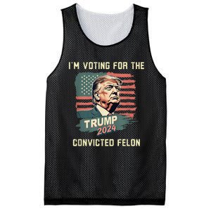 IM Voting For The Convicted Felon Funny Donald Trump Mesh Reversible Basketball Jersey Tank