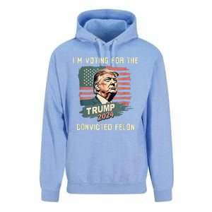 IM Voting For The Convicted Felon Funny Donald Trump Unisex Surf Hoodie