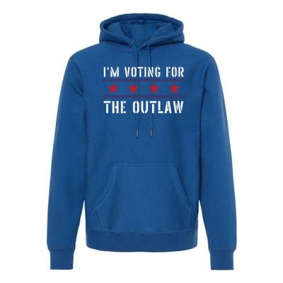 IM Voting For The Outlaw Great Gift Fourth Of July Trump 2033 Great Gift Premium Hoodie