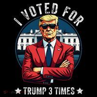 I Voted For Trump 3 Times Distressed Vintage Baby Bodysuit