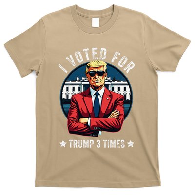 I Voted For Trump 3 Times Distressed Vintage T-Shirt