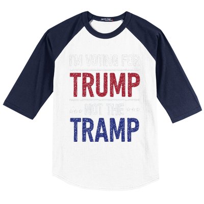 IM Voting For Trump Not The Tramp Baseball Sleeve Shirt