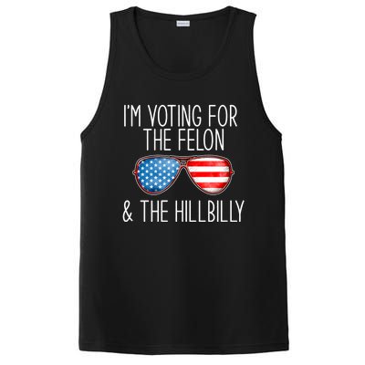 IM Voting For The Felon & The Hillbilly 2024 Pro Trump Meme PosiCharge Competitor Tank