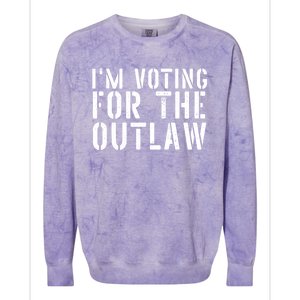 IM Voting For The Outlaw Gift Fourth Of July Trump 2034 Gift Colorblast Crewneck Sweatshirt