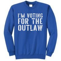 IM Voting For The Outlaw Gift Fourth Of July Trump 2034 Gift Sweatshirt