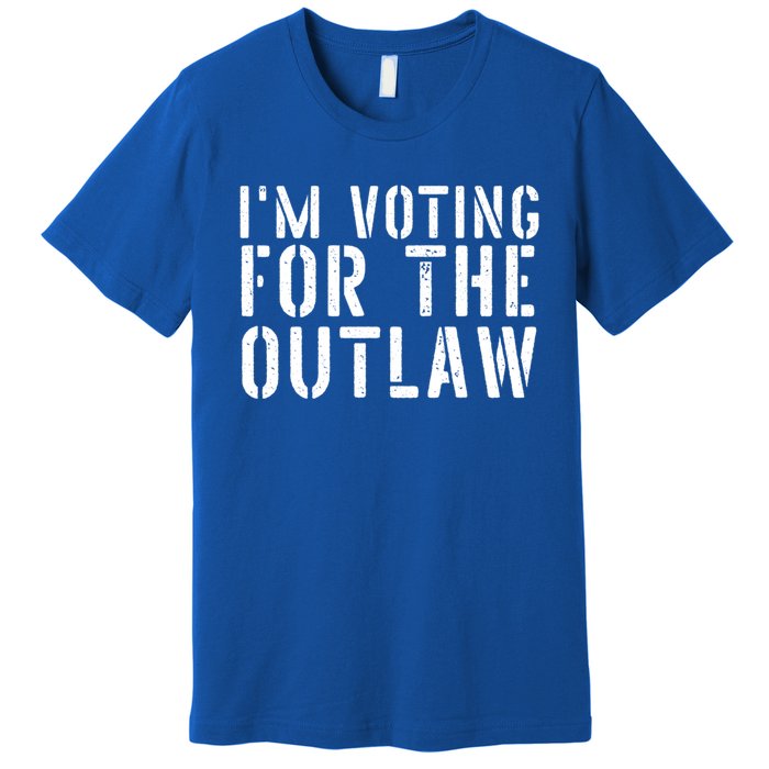 IM Voting For The Outlaw Gift Fourth Of July Trump 2034 Gift Premium T-Shirt