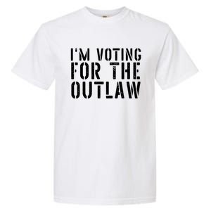 IM Voting For The Outlaw Gift Fourth Of July Trump 2034 Gift Garment-Dyed Heavyweight T-Shirt