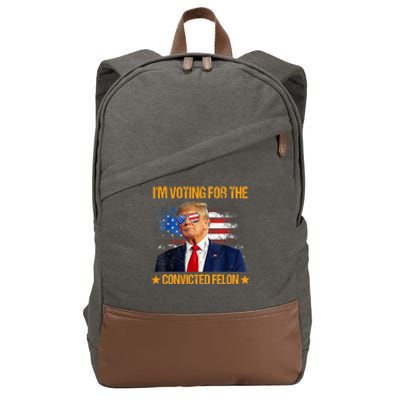 IM Voting For The Convicted Felon Cotton Canvas Backpack