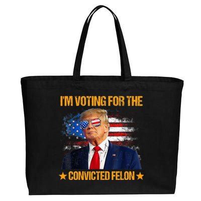 IM Voting For The Convicted Felon Cotton Canvas Jumbo Tote