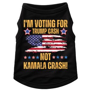 IM Voting For Trump Cash Not Kamala Crash American Flag Doggie Tank