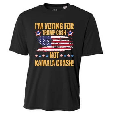 IM Voting For Trump Cash Not Kamala Crash American Flag Cooling Performance Crew T-Shirt