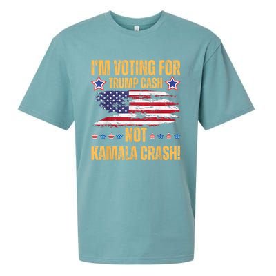 IM Voting For Trump Cash Not Kamala Crash American Flag Sueded Cloud Jersey T-Shirt