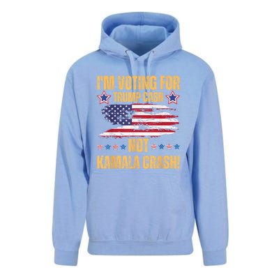 IM Voting For Trump Cash Not Kamala Crash American Flag Unisex Surf Hoodie