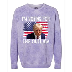 I’M Voting For The Outlaw Donald Trump Colorblast Crewneck Sweatshirt