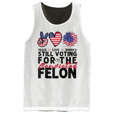 IM Voting For The Convicted Felon Peace Love America 2024 Mesh Reversible Basketball Jersey Tank