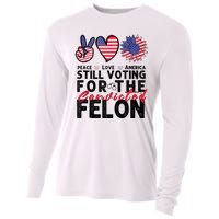 IM Voting For The Convicted Felon Peace Love America 2024 Cooling Performance Long Sleeve Crew