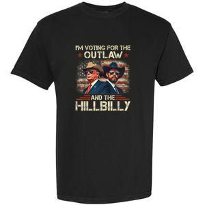 IM Voting For The Outlaw And The Hillbilly Trump Vance 2024 Garment-Dyed Heavyweight T-Shirt