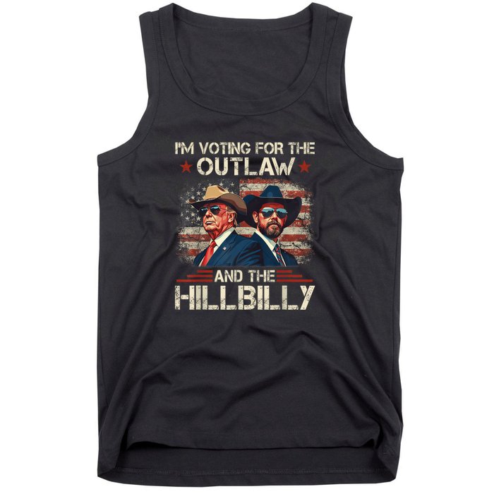 IM Voting For The Outlaw And The Hillbilly Trump Vance 2024 Tank Top