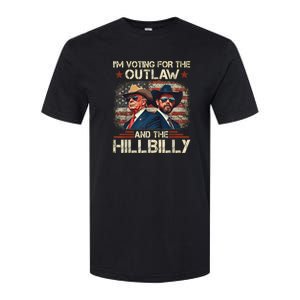 IM Voting For The Outlaw And The Hillbilly Trump Vance 2024 Softstyle CVC T-Shirt