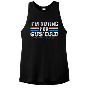 IM Voting For Gus Dad Vote Kamala Harris Walz 2024 Ladies PosiCharge Tri-Blend Wicking Tank