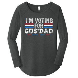 IM Voting For Gus Dad Vote Kamala Harris Walz 2024 Women's Perfect Tri Tunic Long Sleeve Shirt