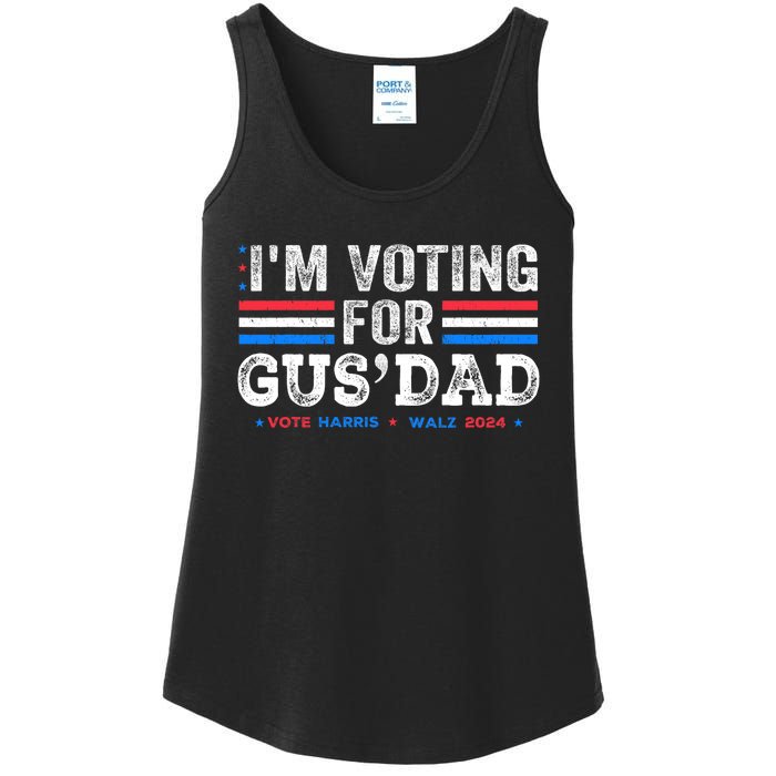 IM Voting For Gus Dad Vote Kamala Harris Walz 2024 Ladies Essential Tank