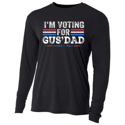 IM Voting For Gus Dad Vote Kamala Harris Walz 2024 Cooling Performance Long Sleeve Crew